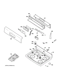 02 - Control Panel & Cooktop parts for Ge Range JGBP85BEJ4BB from AppliancePartsPros.com