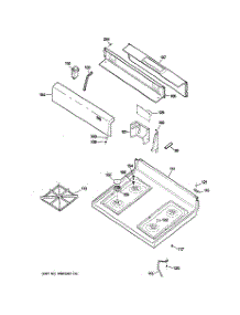 02 - Control Panel & Cooktop parts for Ge Range JGBP27WEL1WW from AppliancePartsPros.com