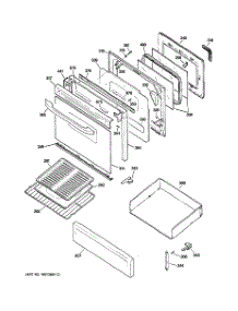 04 - Door & Drawer Parts parts for Ge Range JGBP27WEL1WW from AppliancePartsPros.com