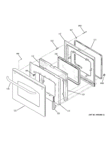 04 - Door parts for Ge Range JBS55SK3SS from AppliancePartsPros.com
