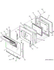 04 - Door parts for Ge Range JBP27WK3WW from AppliancePartsPros.com