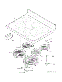 02 - Cooktop parts for Ge Range JBP72BK3BB from AppliancePartsPros.com