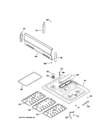 02 - Control Panel & Cooktop parts for Ge Range JGBS09PEH5WW from AppliancePartsPros.com