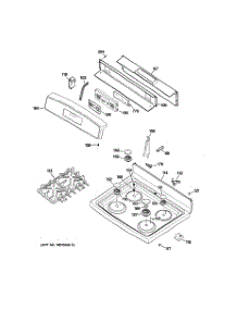 02 - Control Panel & Cooktop parts for Ge Range EGR3001EJ4SS from AppliancePartsPros.com