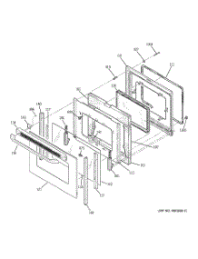 04 - Door parts for Ge Range JCBP68MK2BS from AppliancePartsPros.com