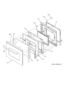 04 - Door parts for Ge Range JBP72SK2SS from AppliancePartsPros.com