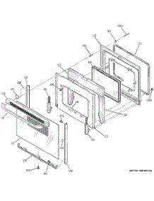 04 - Door parts for Ge Range JBP24WK2WW from AppliancePartsPros.com