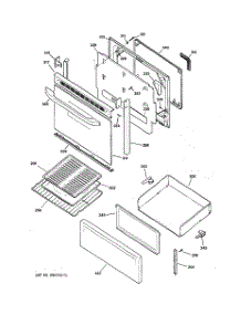 03 - Door & Drawer Parts parts for Ge Range JBP21BH2WH from AppliancePartsPros.com