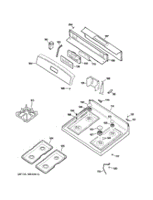 02 - Control Panel & Cooktop parts for Ge Range JGBP99CEH4CC from AppliancePartsPros.com