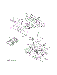02 - Control Panel & Cooktop parts for Ge Range JGBP83SEJ3SS from AppliancePartsPros.com
