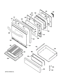 04 - Door & Drawer Parts parts for Ge Range JGBP85WEJ3WW from AppliancePartsPros.com
