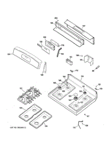 02 - Control Panel & Cooktop parts for Ge Range JGBP90MEH4BC from AppliancePartsPros.com