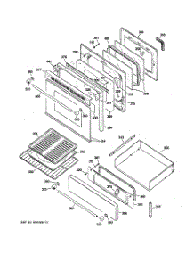 04 - Door & Drawer Parts parts for Ge Range JGBP90MEH4BC from AppliancePartsPros.com
