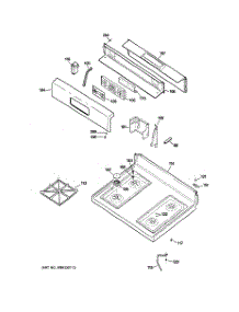 02 - Control Panel & Cooktop parts for Ge Range JGBP28EEK3BB from AppliancePartsPros.com