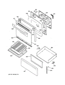 03 - Door & Drawer Parts parts for Ge Range JBP22BK1WH from AppliancePartsPros.com
