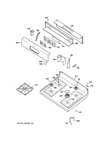 02 - Control Panel & Cooktop parts for Ge Range JGBP30BEK1BB from AppliancePartsPros.com