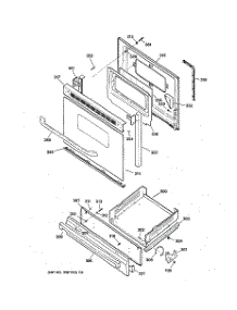 04 - Door & Drawer Parts parts for Ge Range JGBC20CEH2CC from AppliancePartsPros.com