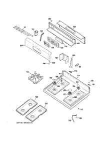 02 - Control Panel & Cooktop parts for Ge Range JGBP32SEJ2SS from AppliancePartsPros.com