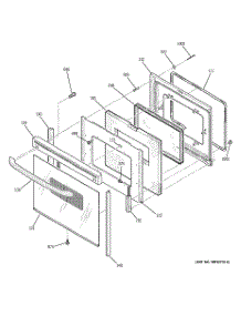 04 - Door parts for Ge Range JCBP64WJ3WW from AppliancePartsPros.com