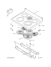 02 - Cooktop parts for Ge Range JCBP80BJ3BB from AppliancePartsPros.com