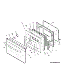 04 - Door parts for Ge Range JCSP47SK1SS from AppliancePartsPros.com