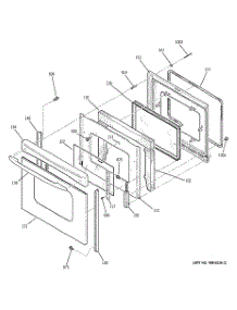 04 - Door parts for Ge Range JCBP79SK1SS from AppliancePartsPros.com