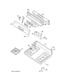 02 - Control Panel & Cooktop parts for Ge Range JGBP28SEK2SS from AppliancePartsPros.com