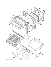 04 - Door & Drawer Parts parts for Ge Range JGBP28MEK2BS from AppliancePartsPros.com