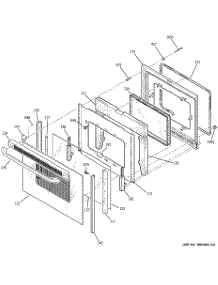 05 - Door parts for Ge Range JCBP84WK1WW from AppliancePartsPros.com