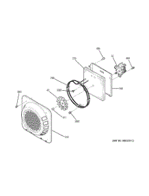 07 - Convection Fan parts for Ge Range JCBP84WK1WW from AppliancePartsPros.com