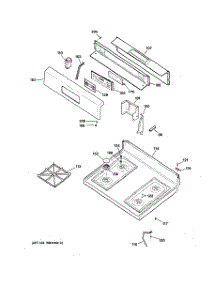 02 - Control Panel & Cooktop parts for Ge Range JGBP29WEK2WW from AppliancePartsPros.com