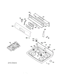 02 - Control Panel & Cooktop parts for Ge Range JGBP36BEJ2BB from AppliancePartsPros.com