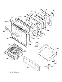 04 - Door & Drawer Parts parts for Ge Range JGBP33WEH4WW from AppliancePartsPros.com