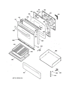 04 - Door & Drawer Parts parts for Ge Range JGBP28EEJ2BB from AppliancePartsPros.com