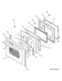 04 - Door parts for Ge Range JCB800BK1BB from AppliancePartsPros.com