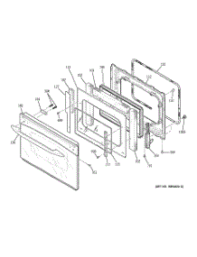 04 - Door parts for Ge Range JCSP47WF6WW from AppliancePartsPros.com