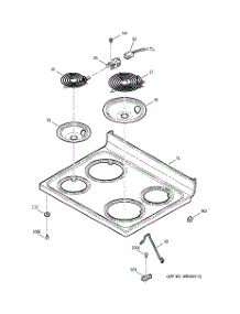 02 - Cooktop parts for Ge Range JCBP35CJ2CC from AppliancePartsPros.com
