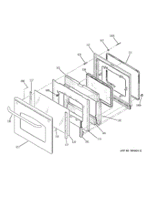 04 - Door parts for Ge Range JBP35GK1SS from AppliancePartsPros.com
