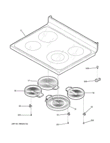 02 - Cooktop parts for Ge Range JBP66EK1BB from AppliancePartsPros.com