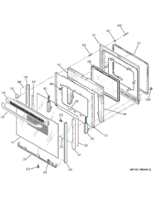 04 - Door parts for Ge Range JBP27WK1WW from AppliancePartsPros.com