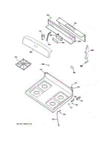 02 - Control Panel & Cooktop parts for Ge Range JGBS17PEK1WW from AppliancePartsPros.com