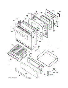 04 - Door & Drawer Parts parts for Ge Range JGBP29SEK1SS from AppliancePartsPros.com