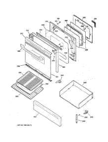 04 - Door & Drawer Parts parts for Ge Range JGBP28WEK1WW from AppliancePartsPros.com