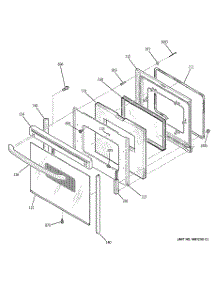 04 - Door parts for Ge Range JCBP26BJ2BB from AppliancePartsPros.com