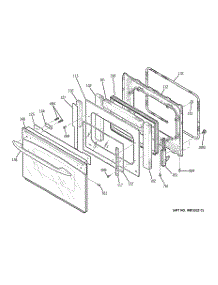 03 - Door parts for Ge Range JSP39SK1SS from AppliancePartsPros.com