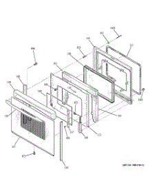 04 - Door parts for Ge Range JCBP40WJ2WW from AppliancePartsPros.com