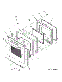 04 - Door parts for Ge Range JBP84TH3WW from AppliancePartsPros.com