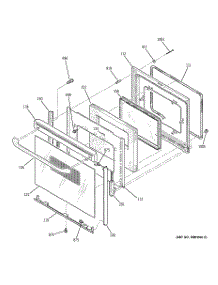 04 - Door parts for Ge Range JBP24EH2BB from AppliancePartsPros.com