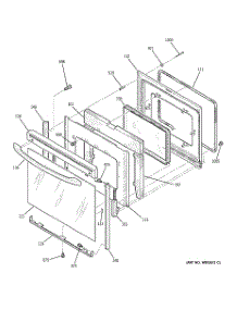 04 - Door parts for Ge Range JBP83TH2WW from AppliancePartsPros.com