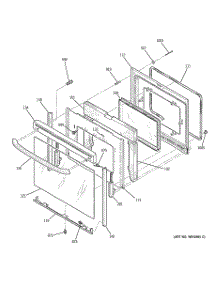 04 - Door parts for Ge Range JBP68HH2BB from AppliancePartsPros.com